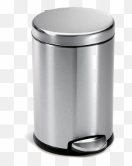 Trash Can Png High - Stainless Steel Bin