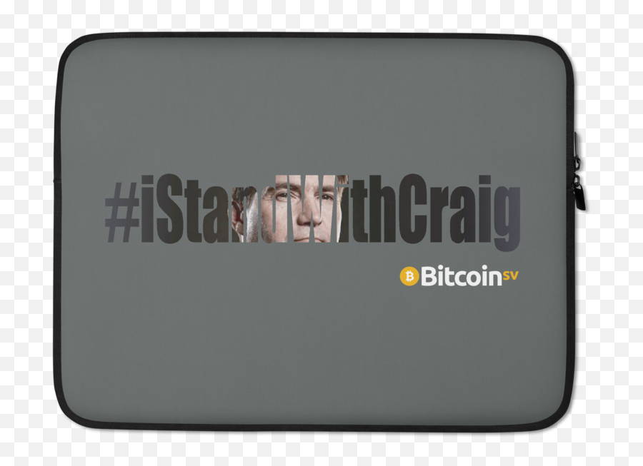 Istandwithcraig Bitcoin Sv Laptop Sleeve Gray - Cultural Survival Png,Scratch Marks Png