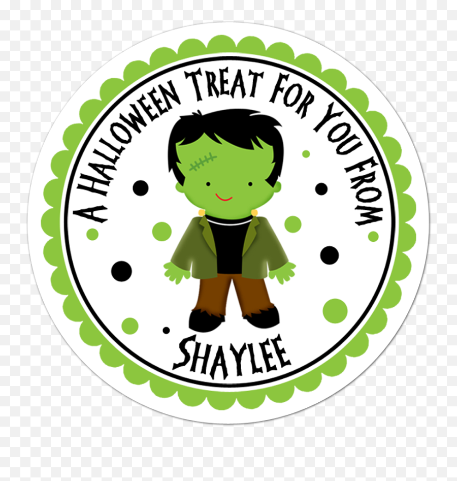Frankenstein Personalized Halloween Sticker - Halloween Invitations For Kids Png,Frankenstein Png