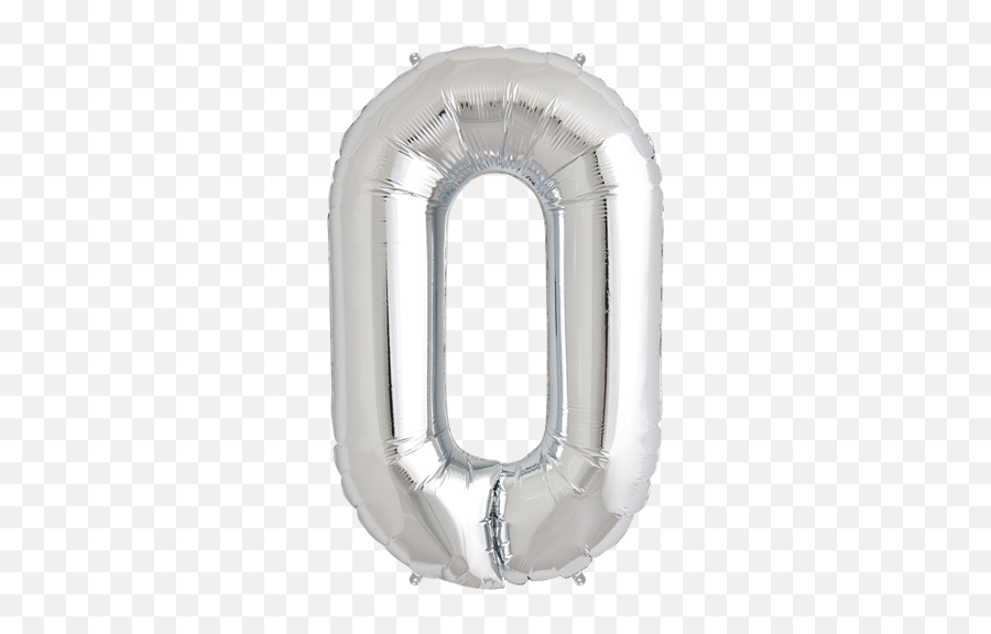 34 Silver Letter O Foil Balloon - Number 0 Balloons Silver Png,Silver Balloons Png
