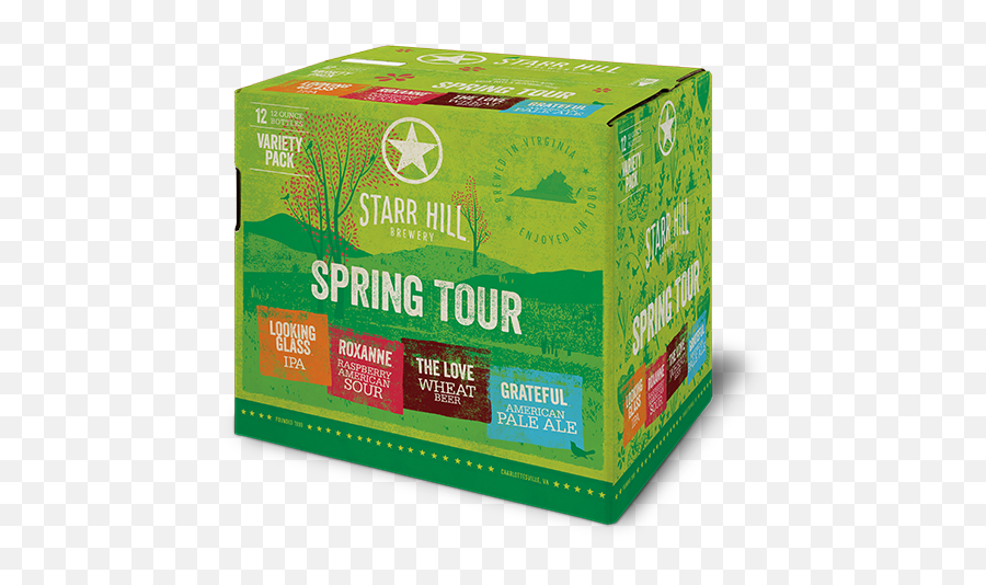 Spring Tour Variety Pack U2014 Starr Hill Brewery - Cardboard Packaging Png,Spring Png
