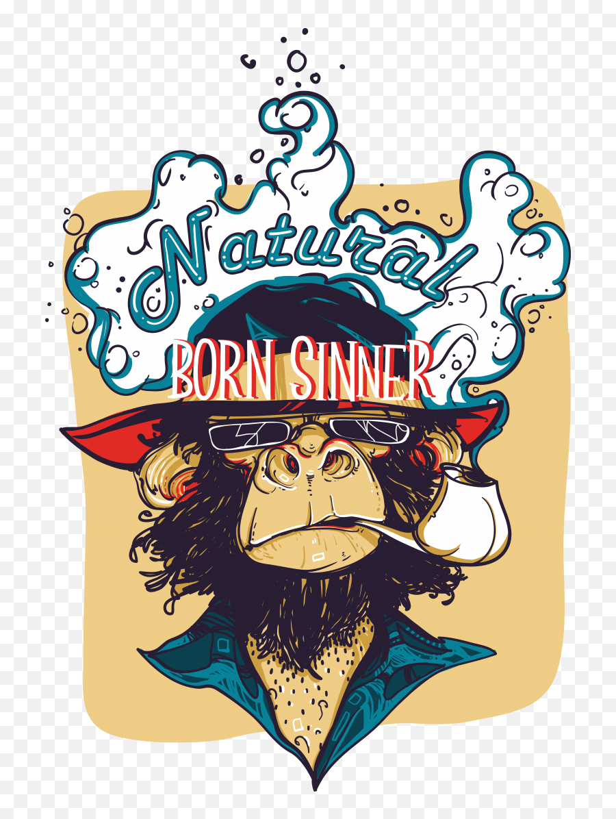 Natural Born Sinner Vector T - Shirt Design For Commercial Use Png,Adobe Illustrator Logo Png