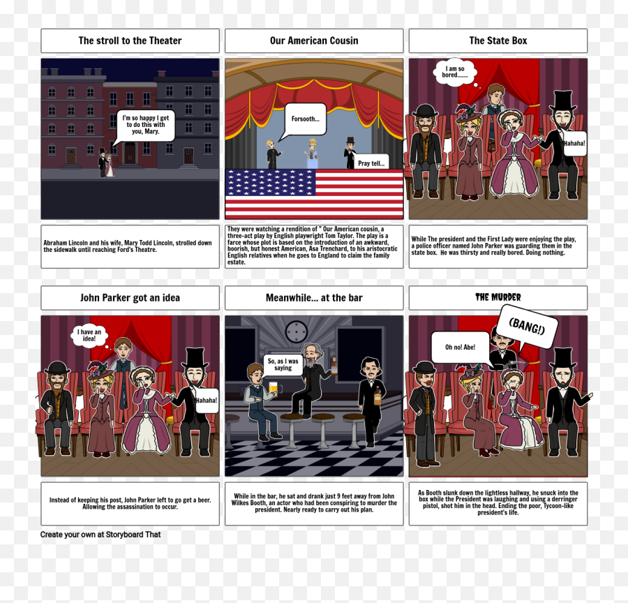 The Assassination Of President Abraham Lincoln - Intolerable Acts Storyboard Png,Abraham Lincoln Png