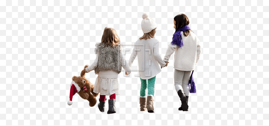 Girls Walking - Immediate Entourage Kids In Winter Clothes Png,Winter Png