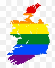 Download Lgbt Flag Map Of Ireland - Ireland Lgbt Map Full Mountain Bike Trails Ireland Png,Ireland Flag Png