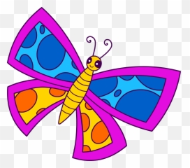 Flying Butterfly Cartoon - ClipArt Best Cute Clipart png