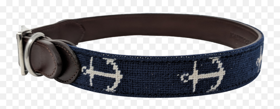 Anchor Needlepoint Leather Dog Collar - Unisex Png,Dog Collar Png Anchor Needlepoint Leather Dog Collar - Unisex Png,Dog Collar Png