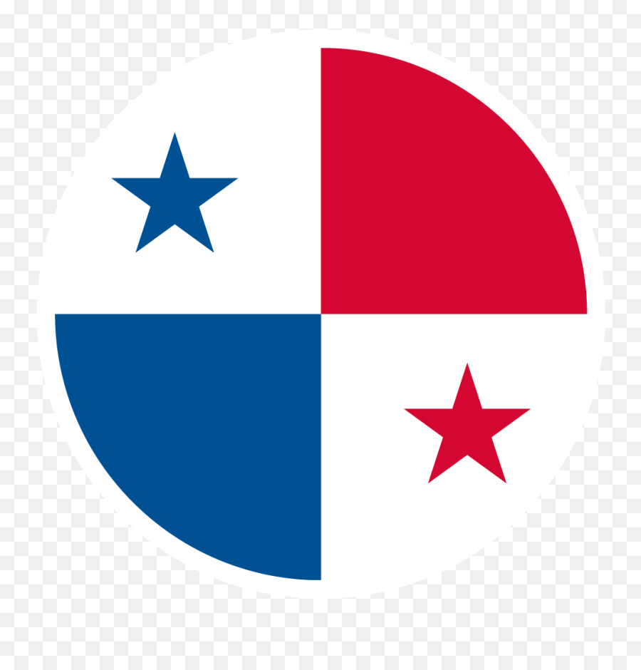 Panama Flag - Bandera Panama Emoji Clipart Full Size Flag With Red And Blue Star Png,Bandera Usa Png