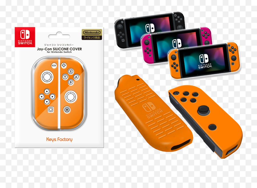 Download Nintendo Shares New Licensed Accessories For The - Orange Nintendo Switch Joy Con Covers Png,Nintendo Png