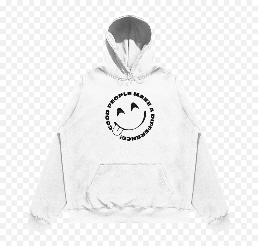White Hoodie Logo Good People Make A Difference Png