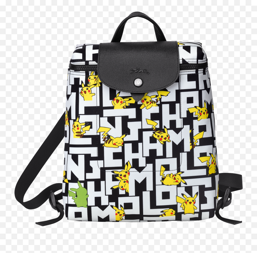 Longchamp X Pokémon - Backpack Longchamp Pokemon Png,Pokemon Logo Black And White