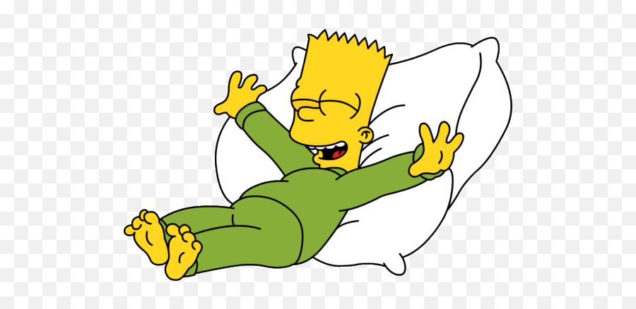 Bart Simpson Sleeping - Bart Simpson Good Morning Png,Bart Simpson Png