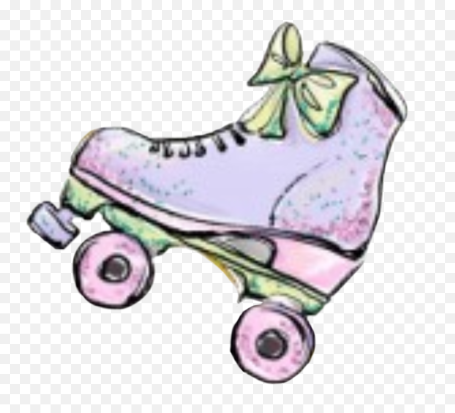 Watercolor Skate Skates Skating Sticker By Stephanie - Roller Skate Waterclor Png,Skater Png