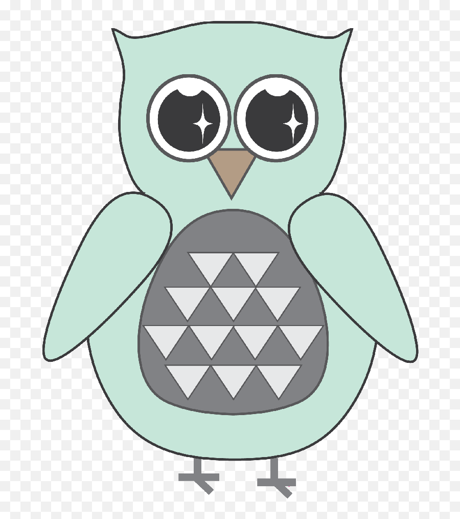 Blue Cute Owl Drawing - Clip Art Png,Cute Owl Png