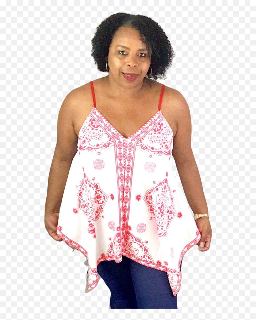 Red Flare Tank Top Png Transparent