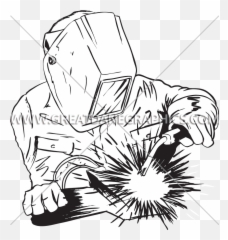 Download Hd Welding Clipart Transparent - Welder Sketch Hard Png,Welder Png