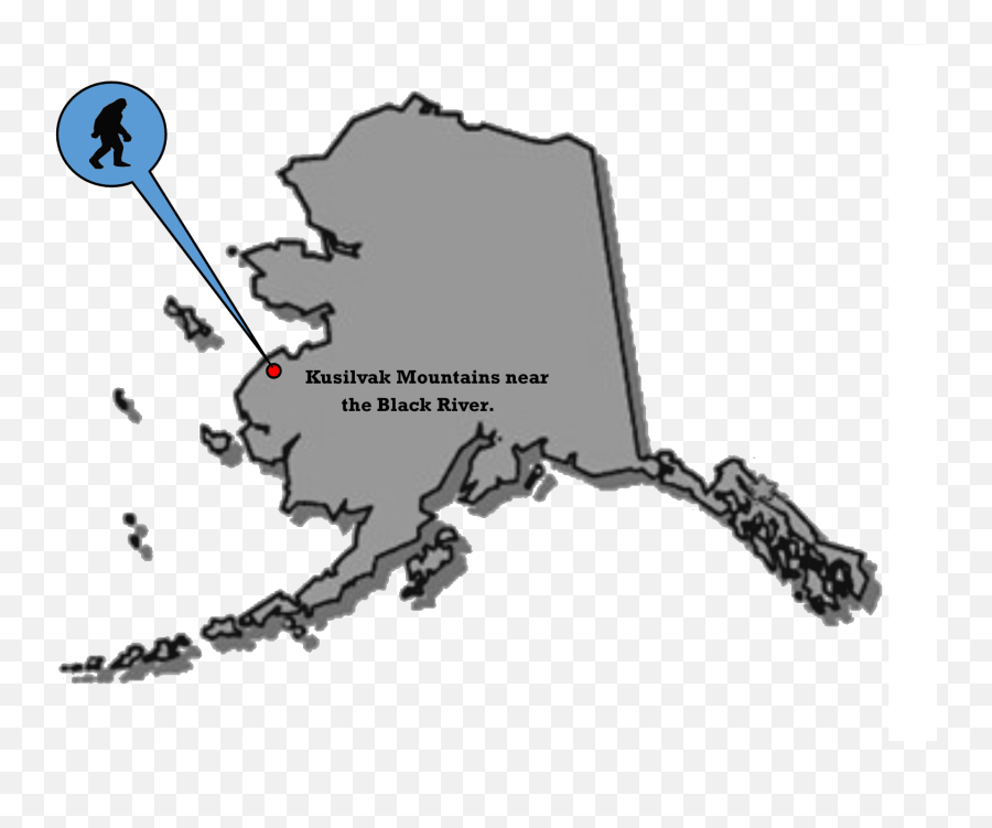 Created By Sasquatch Tracker - Shape Of Alaska State Of Alaska Png,Alaska Png