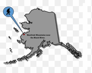 Created By Sasquatch Tracker - Shape Of Alaska State Of Alaska Png,Alaska Png