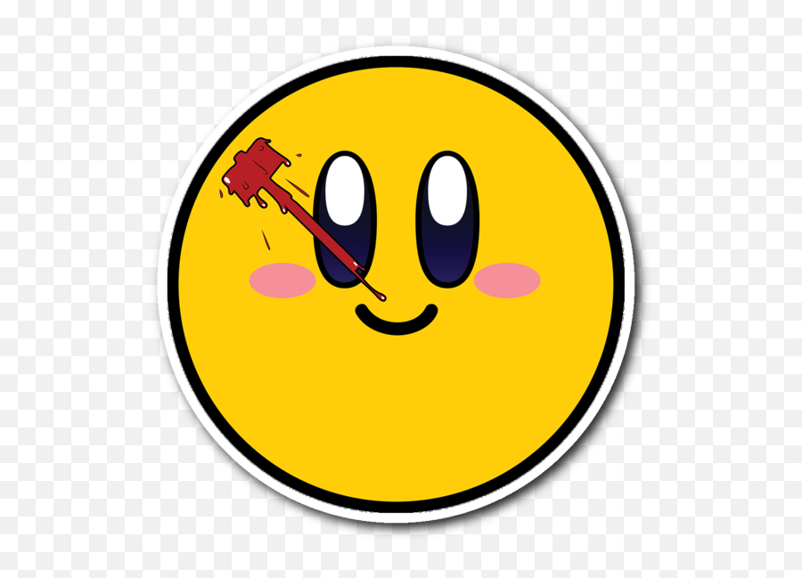 Smashmen Kirby Vinyl Sticker - Happy Png,Kirby Icon