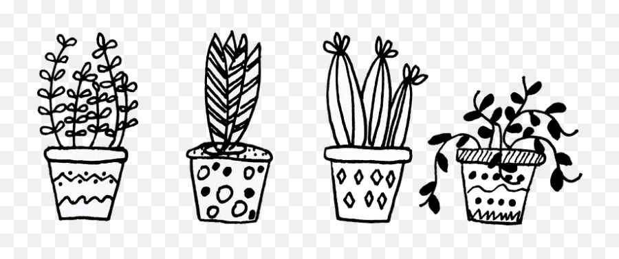 Download Free Png Plants Flowerpot Cacti - Free Image On Plants Black And White,Cacti Png