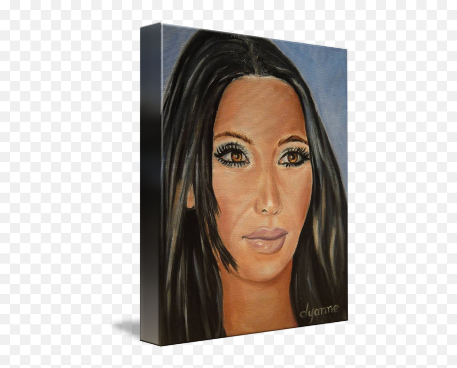Kim Kardashian Celebrity Painting By Dyanne Parker - Kim Kardashian Celebrity Painting Png,Kim Kardashian Png