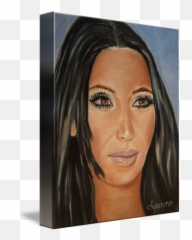 Kim Kardashian Celebrity Painting By Dyanne Parker - Kim Kardashian Celebrity Painting Png,Kim Kardashian Png