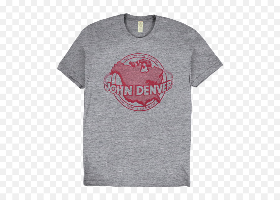 Globe Logo T - Shirt Grey John Denver Online Store Active Shirt Png,Globe Images For Logo