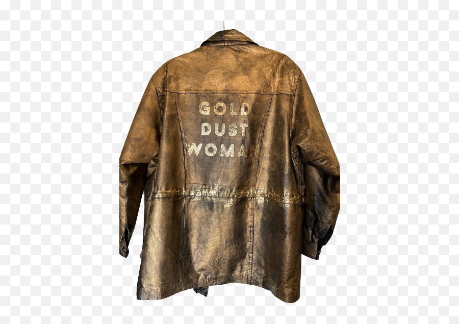 Gold Dust Woman Art To Wear Stevie Nicks Leather Festival Jacket Honorable Citizens - Long Sleeve Png,Icon Leather Jackets