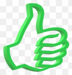 Thumbs Up Ok Sticker - Discover u0026 Share Transparent Green Gif png