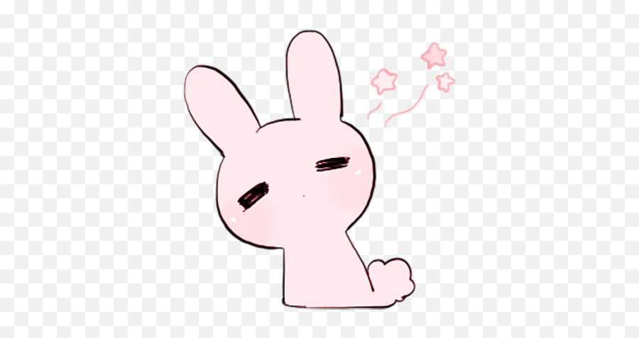 Telegram Sticker From Rabbits And Girls Pink Pack - Dot Png,Dva Rabbit Icon Text