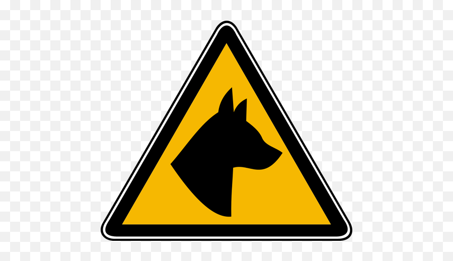 Dog Hazard Image Public Domain Vectors - Dibujo De Cuidado Con El Perro Png,German Shepherd Icon
