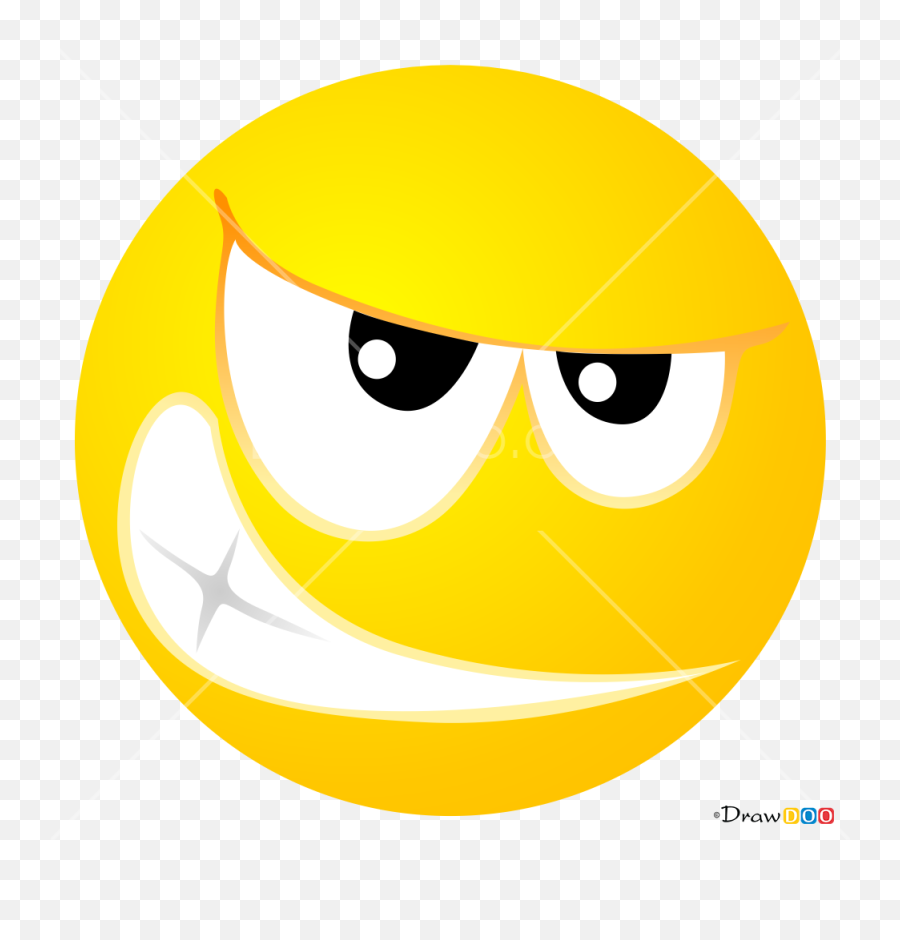 How To Draw Evil Smilies - Wide Grin Png,Evil Smile Icon
