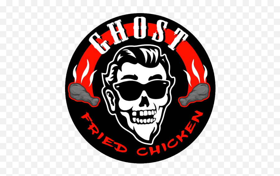 Contact Ghost Fried Chicken - Legendary Creolestyle Food In Ghost Fried Chicken Png,Red Skull Icon