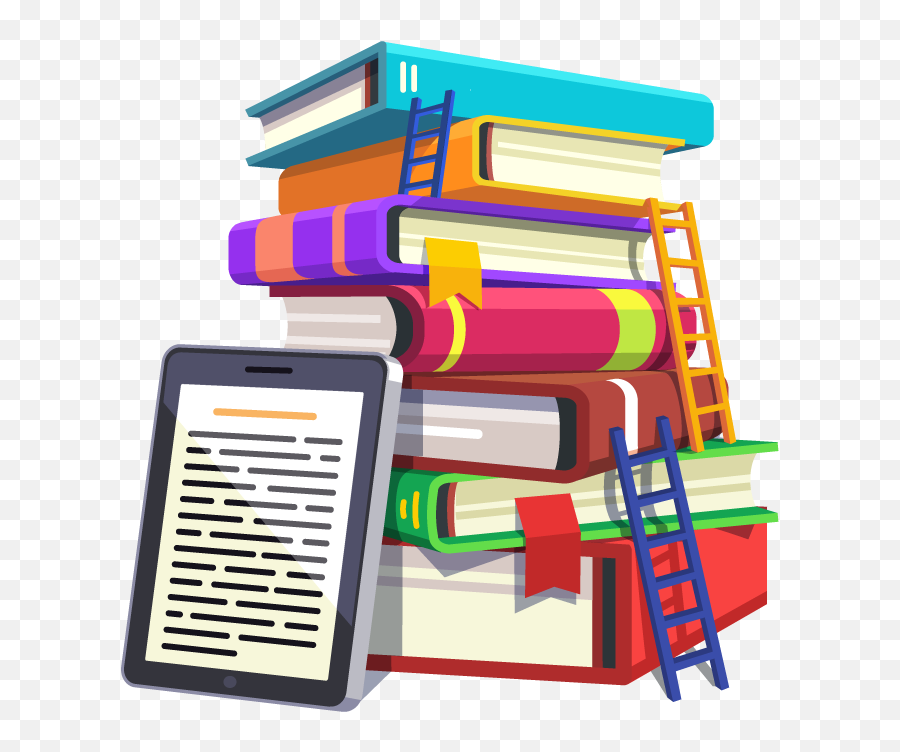 Library Services Home - Colorful Books Png,Library Icon Transparent