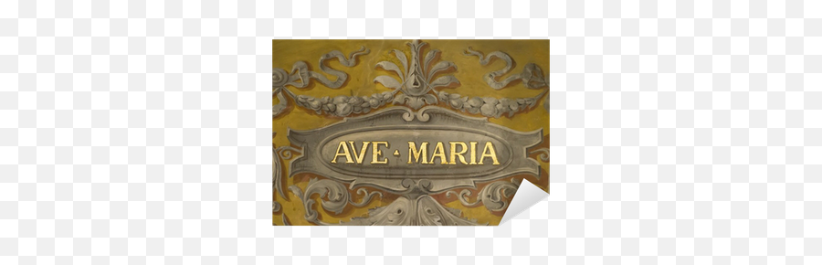 Sticker Ave Maria Fresco - Pixershk Ave Maria Gold Color Png,Ave Maria Icon