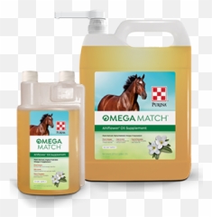 Purina Omega Match Ahiflower Oil Supplement - Gallon Horse png