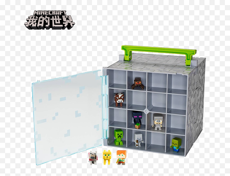 Toy Figurine Around Enderman Man - Minecraft Mini Collector Case With Figures Png,Minecraft Enderman Png