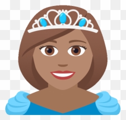 Princess Joypixels Sticker - Royalty Lady Raising One Hand Up png