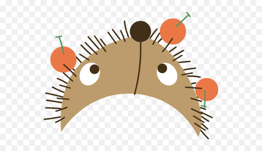 Free Online Hedgehog Animals Fruit Cute Vector For - Illustration Png,Cute Stickers Png