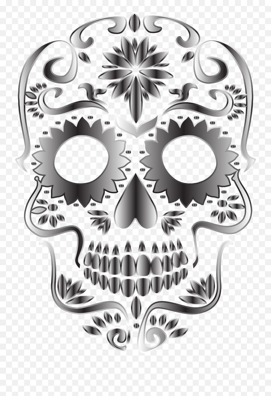 Calavera Mexican Cuisine Skull Clip Art - Sugar Skull Png Transparent Background,Mexican Skull Png