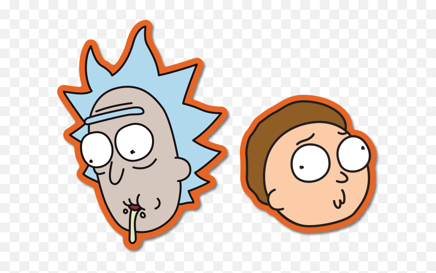Rick And Morty Zoned Out Sticker Pair - Rick And Morty Sticers Png,Rick And Morty Png Transparent