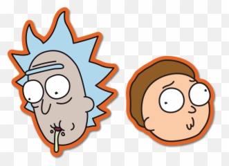 Rick And Morty Zoned Out Sticker Pair - Sticers png