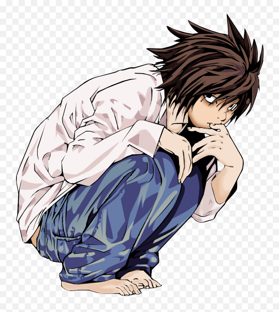 L Lawliet From Death Note Photoshop - L Death Note Png,Death Note Png