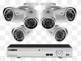 Hd 1080p Surveillance System With 6 - Camera Home Security System Png,Security Camera Png