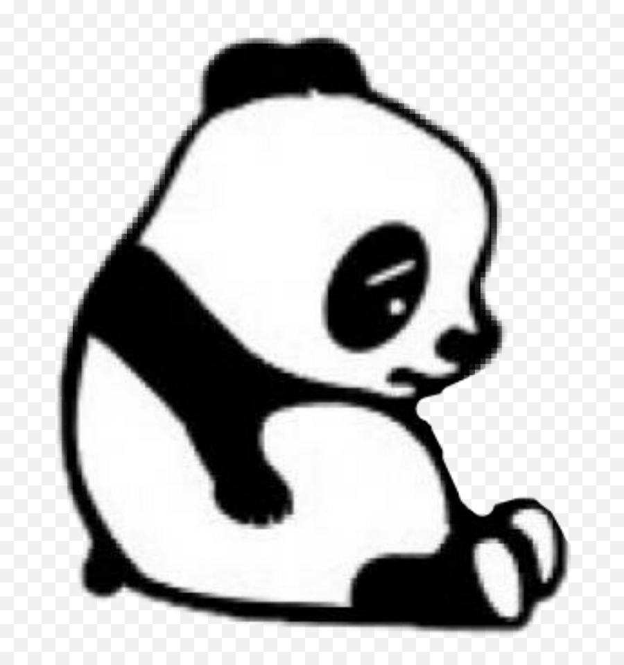 Download Hd Panda Con Corazon Roto Clipart Png - Panda Sad Png,Panda Cartoon Png