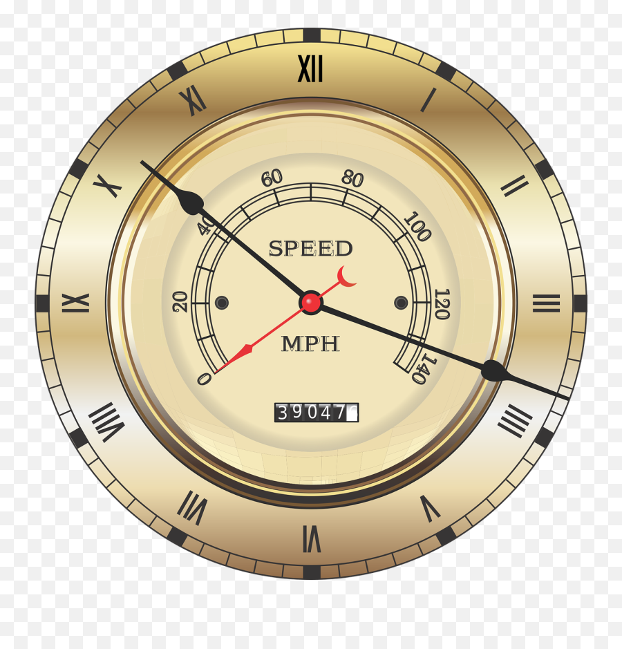 Speedometer Vintage Clock Roman - Free Vector Graphic On Pixabay Ng H La Mã Vector Png,Speedometer Png