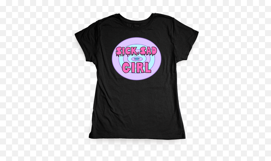 Sick Sad Girl T - Shirt Lookhuman Active Shirt Png,Sad Girl Png