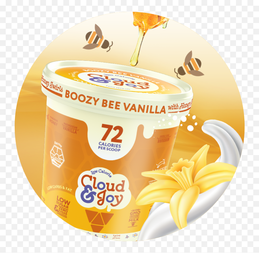 Boozy Bee Vanilla With Honey Swirls U2014 Cloud U0026 Joy Low - Label Png,Vanilla Extract Png