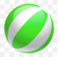 Transparent Beach Ball Png - Green Clipart