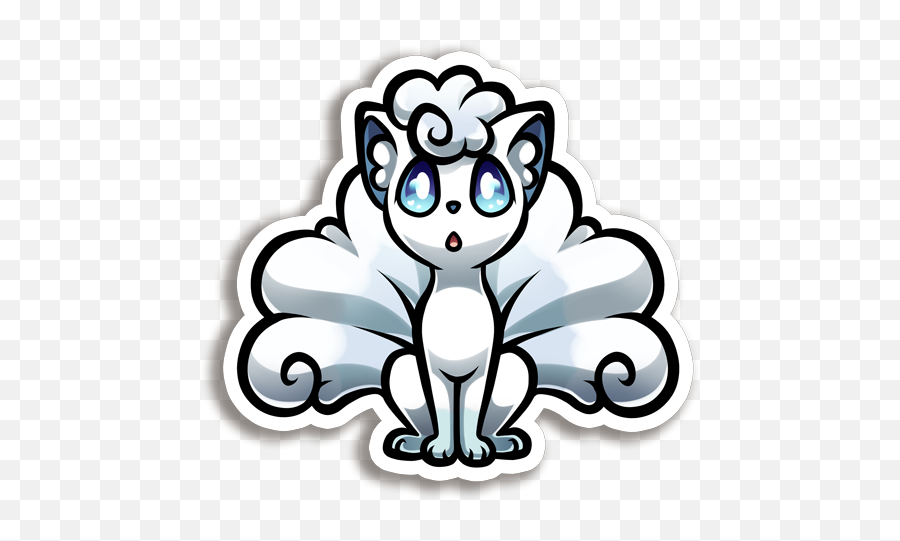 Alolan Vulpix Vinyl Sticker Sold By Princeofspirits - Vulpix Png,Vulpix Png